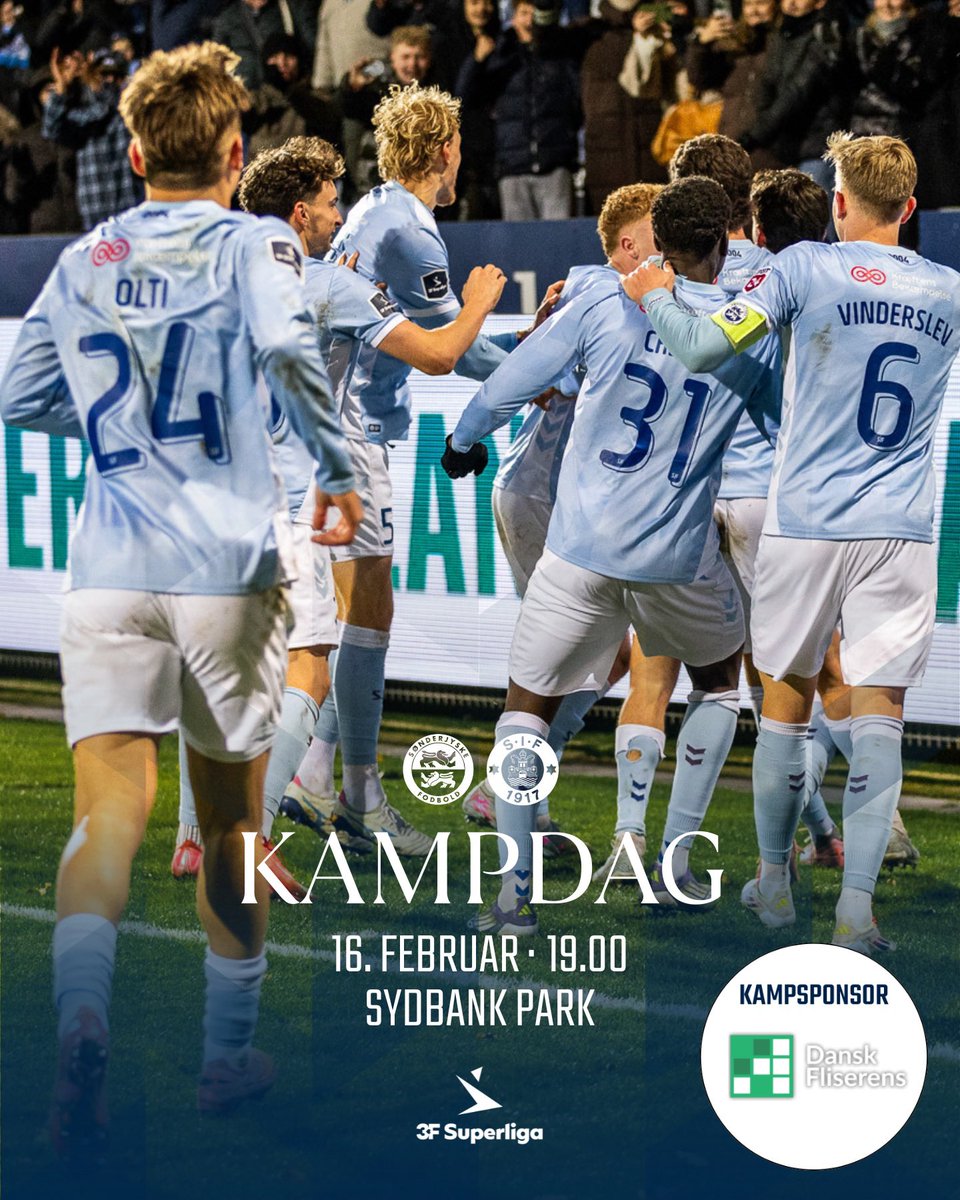 SJFodbold's tweet photo. 𝗞𝗔𝗠𝗣𝗗𝗔𝗚
⚽️ 3F Superliga
🆚 Silkeborg IF
🏟 Sydbank Park
⌚️ 19.00
☁️ -2°
#️⃣ #sjfsif
📺 TV2 Sport X og TV 2 Play
📻 LIGA på P4
🎟️ https://t.co/FEXfRPuktB
🤝 Kampsponsor: Dansk Fliserens https://t.co/Ikm1yC6n4Z
