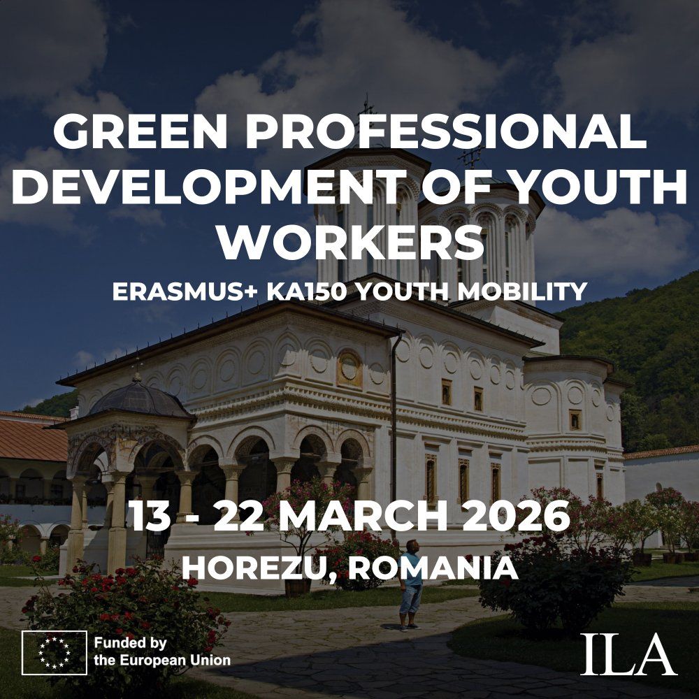 Call for Participants from Türkiye for the "Green Professional Development for Youth Workers" Seminar to be held on 13 - 22 March 2026 in Horezu, Romania.

Please check the details and application form at this link ilabour.eu/calls/530/