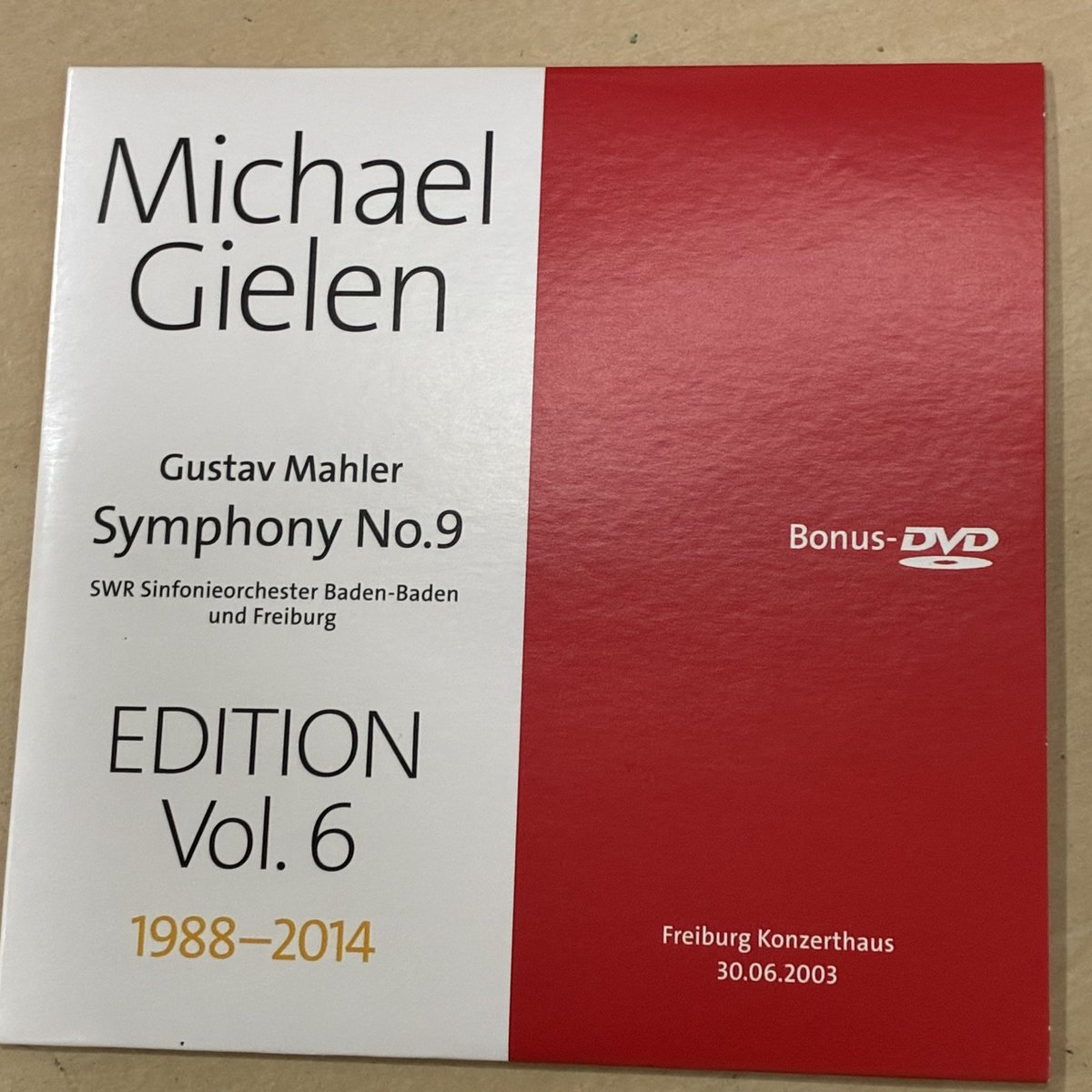 ギーレンエディションのマーラー箱に第9のDVD、うっかり観ておりませ