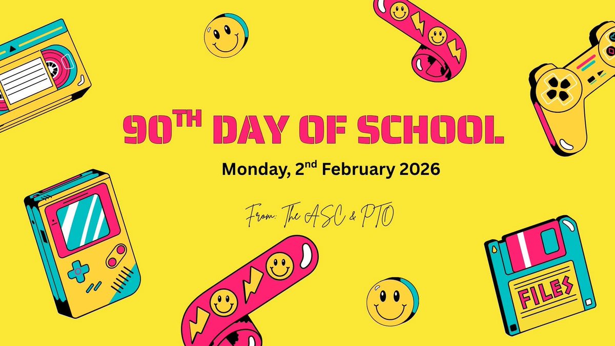 BradburyHeights's tweet image. 📼 90th day of school? 📻

We are halfway through the school year! It is true when they say time sure flies when you are having fun.

Teachers and students are encouraged to dress up! For more information contact ASC or the PTO. 

#bradburyheights #BHES #BHESPTOSQUAD #BHESEagles