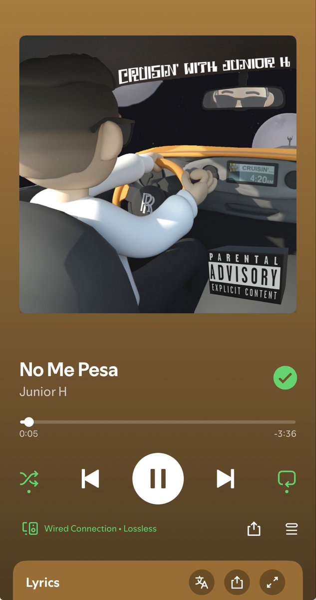 Vibing to my favorite Junior H song