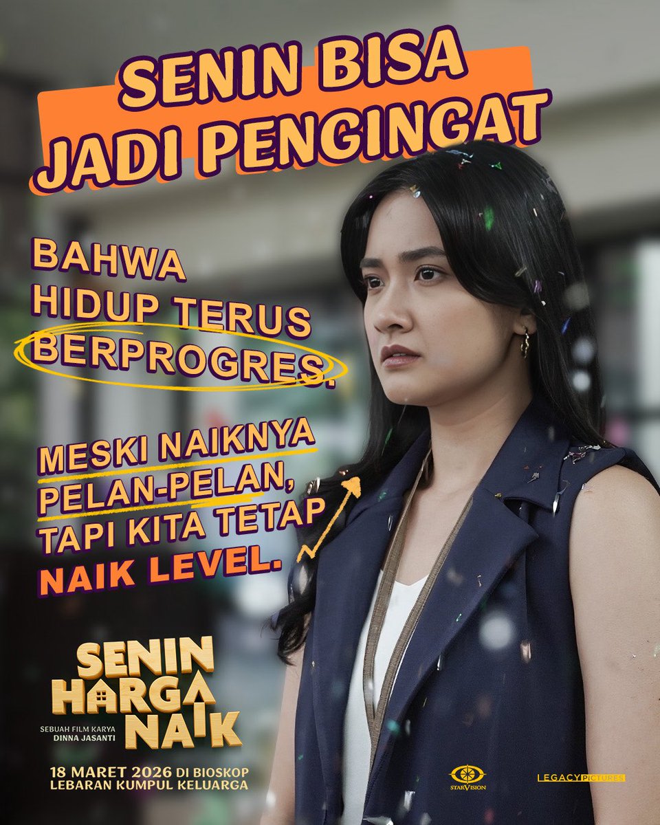 Starvisionplus's tweet image. Selamat Hari Senin semuanyaaa 🫶

Walaupun pelan, setiap kemajuan akan terus membuat nilai diri kita jadi naik. Pelan-pelan, tapi tetap semangat ✊

𝙆𝙚𝙢𝙗𝙖𝙡𝙞 𝙗𝙚𝙧𝙠𝙪𝙢𝙥𝙪𝙡 𝙗𝙚𝙧𝙨𝙖𝙢𝙖 𝙠𝙚𝙡𝙪𝙖𝙧𝙜𝙖 nonton Film 𝐒𝐄𝐍𝐈𝐍 𝐇𝐀𝐑𝐆𝐀 𝐍𝐀𝐈𝐊 Tayang 𝟏𝟖 𝐌𝐚𝐫𝐞𝐭…