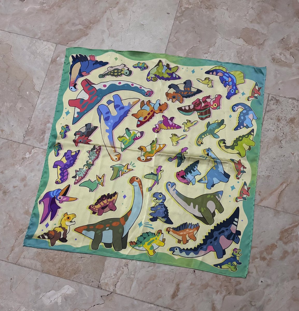 Figuring out how to display my dino scarf on our next event