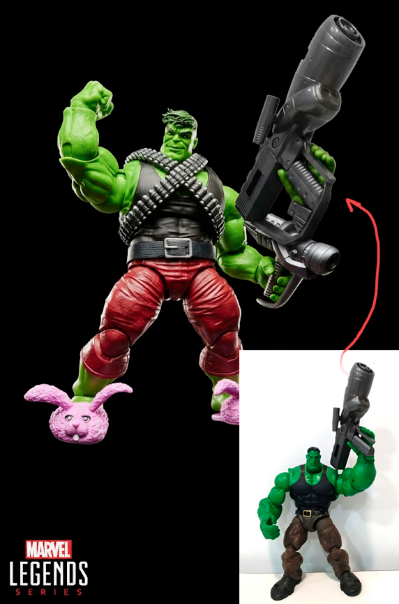 carlosxforce's tweet photo. @DanYunIsTrying Hey Dan!
Maybe we fans could use the old Smart Hulk’s weapon with the new one… how would it look? #marvellegends #smarthulk #Hasbro https://t.co/HHst9YRFWJ