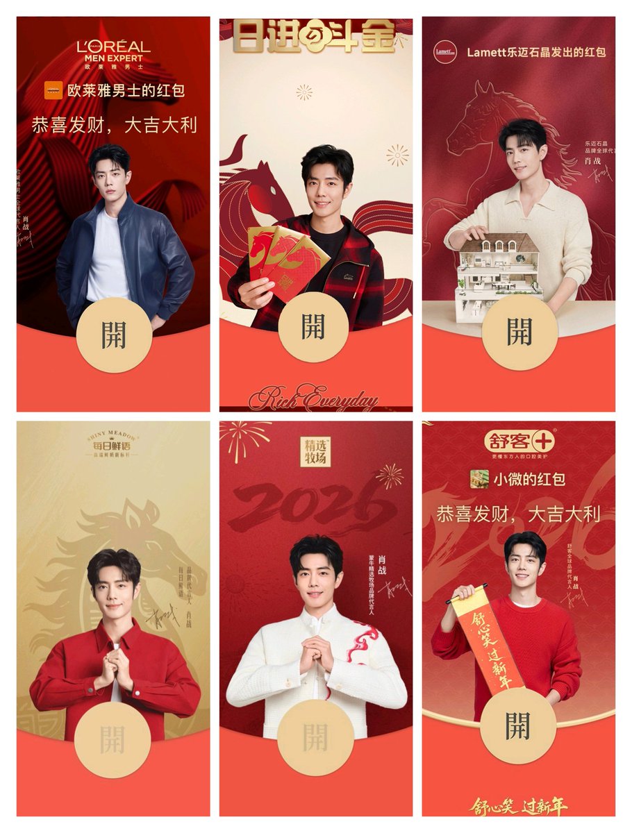 โฆษกแบรนด์ระดับโลก Honor Digital Phone 
โฆษกแบรนด์ระดับโลก Angel 
โฆษกแบรนด์ระดับโลก Molsion 
แบรนด์แอมบาสเดอร์ Tsingtao Beer 
แบรนด์แอมบาสเดอร์ Mengniu Selected Ranch
แบรนด์แอมบาสเดอร์ Shiny Meadow 
แบรนด์แอมบาสเดอร์ Liushen