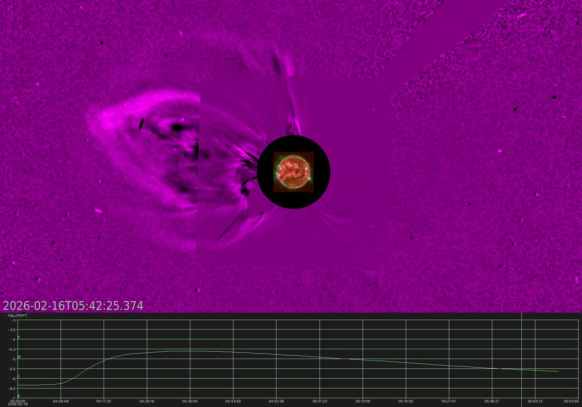 Beautiful coronal mass ejection (not earth-directed)
