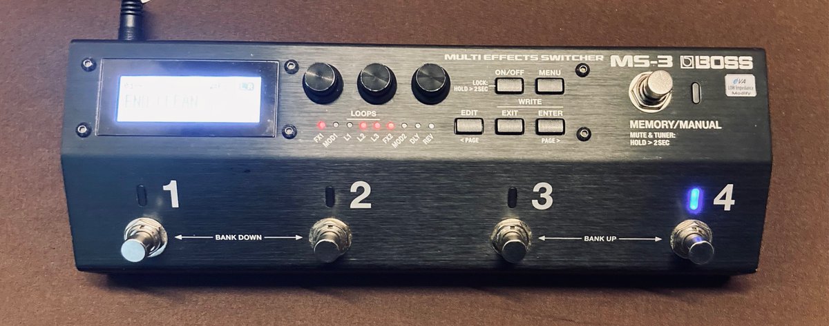 BOSS MS-3 こちらもINPUT＆各RETURNはLo-Z、各SEND＆OUTPUTはHi-Zへ