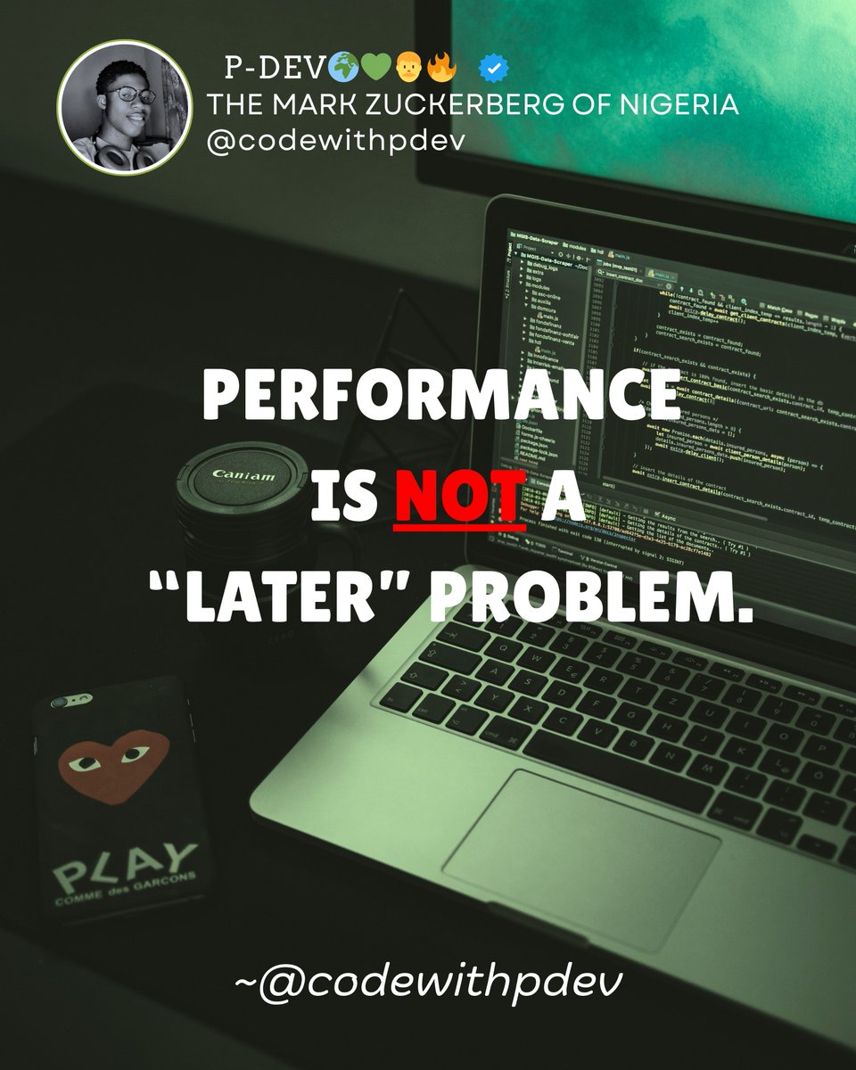 codewithpdev_'s tweet photo. Most startups donโt have a scaling problem.
They have a bad architecture problem.
If your app is slow with 1,000 usersโฆ
it wonโt magically survive 100,000.
Performance is not a โlaterโ problem.
Agree or disagree?
#StartupLife #codewithpdev #PDEV #tech https://t.co/TU8XWxCxuD