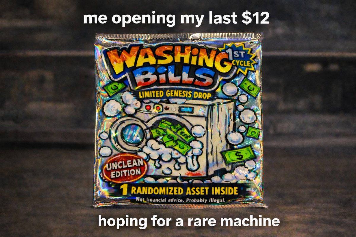 WashingBills's tweet photo. Meme Contest - 
Best meme receives a $Bills NFT at bonding 🔥 

Be as creative or as uncreative as you want. The funniest meme will be voted by the @WashingBills team at bonding 

There is no requirements to entry. Just be funny and have fun

Post entries below 👇 https://t.co/d355bJwA9k