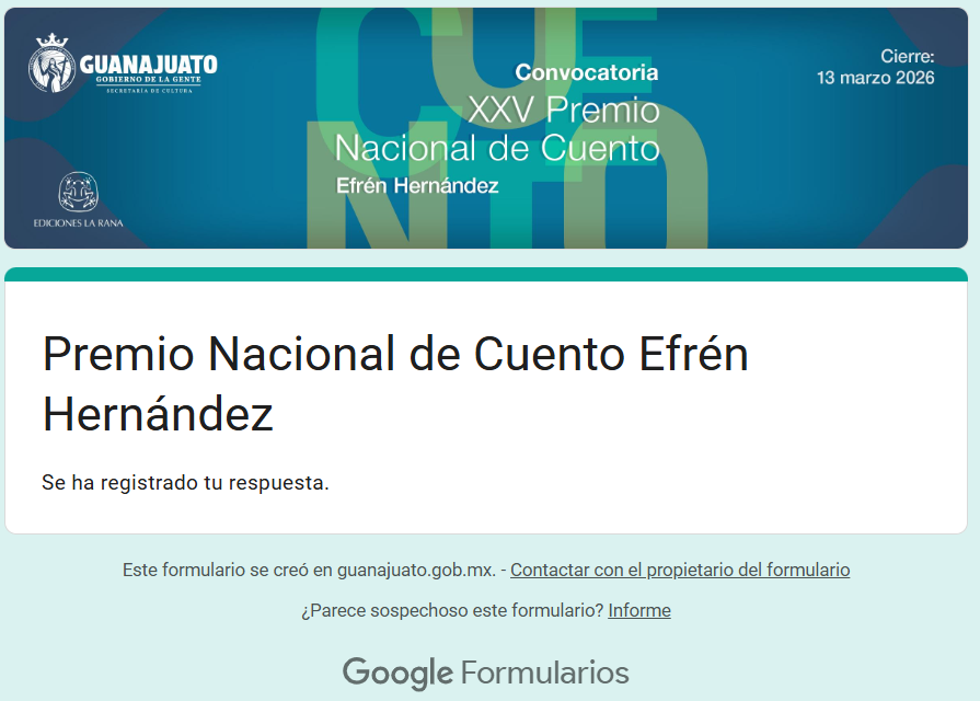 Pues ya quedó... ¡Le tengo mucha fe a mi gorgoncita! =) Deséenle suerte.