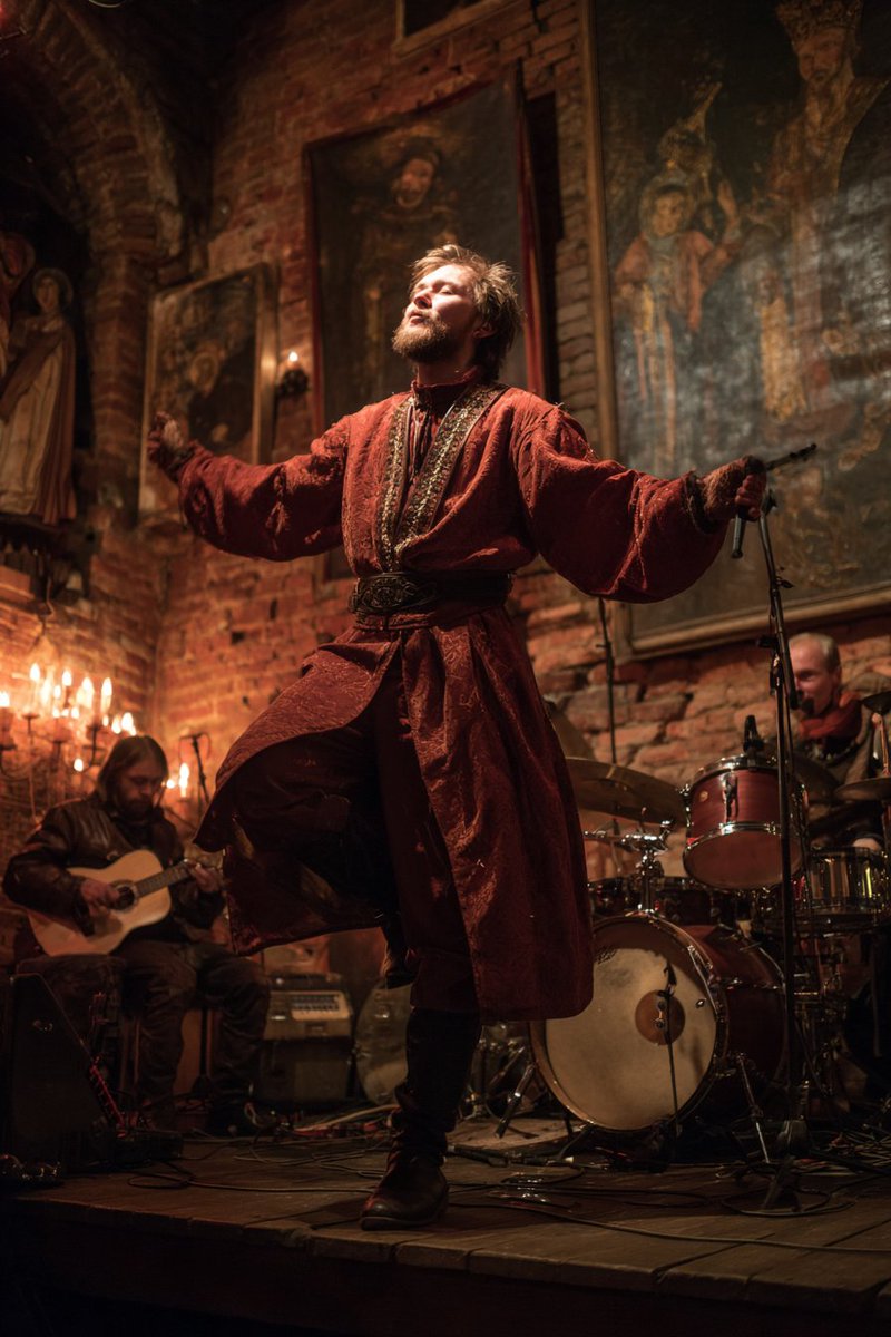 Folk band performing at Fantasy inspired Tavern 
QT yours