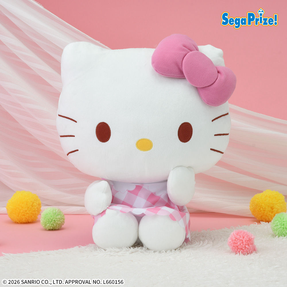 プライズ】 ピンクチェックの衣装がポイント💗 「ハローキティ」の