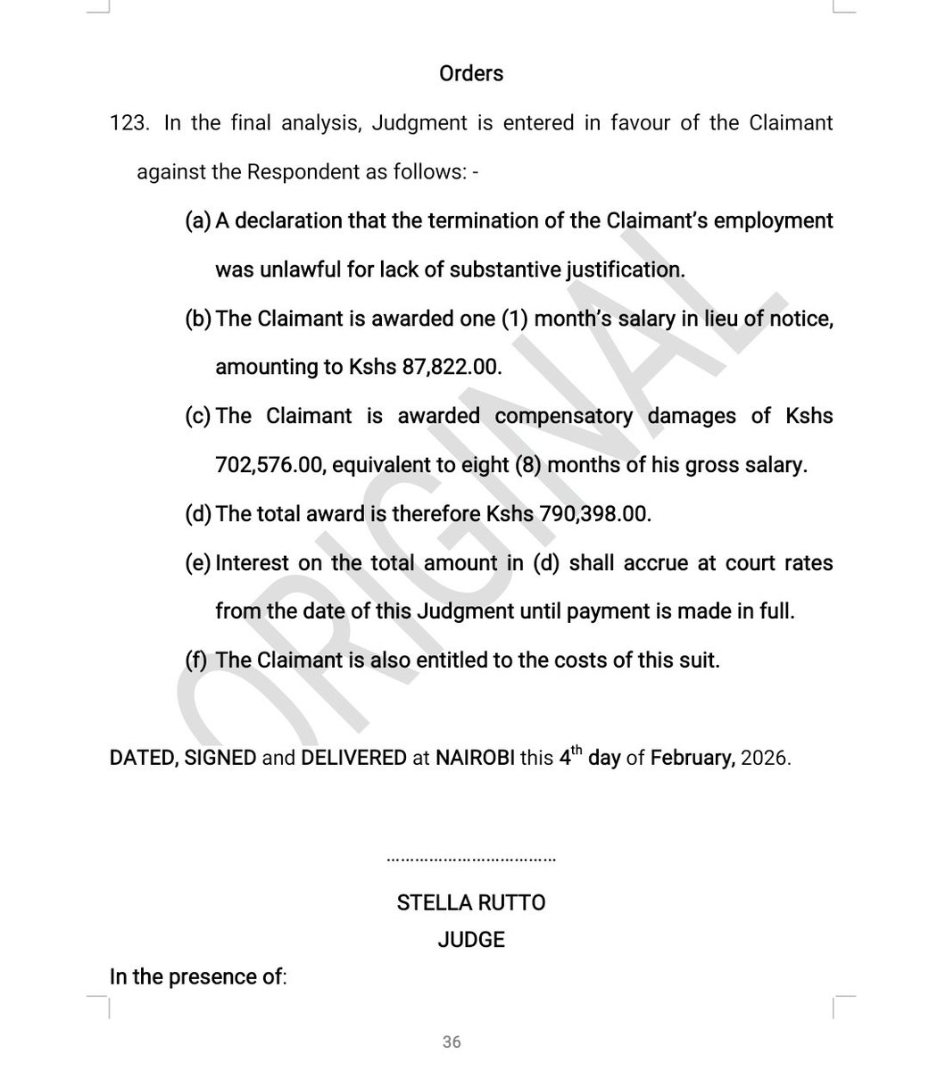 Dating your coworker is not a ground for termination. An employer has been ordered to pay Kshs 790,398.00 after dismissing an employee simply because he fell in love with a co-worker.

Dominic Mutuku Mulavu, a driver at World Vision Kenya for 12 years, was summarily dismissed in