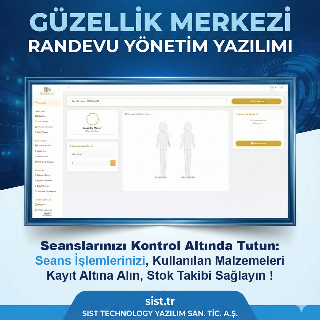 Güzellik Merkezi Randevu Yönetim Yazılımımız ile işinizi kolaylaştırın, randevularınızı takip edin, müşterilerinize VIP deneyim sunun ! Üstelik mobil uyumlu ! 

#guzellikmerkezi #beautycenter #kuafor #randevuyonetimyazilimi #sisttechnology
