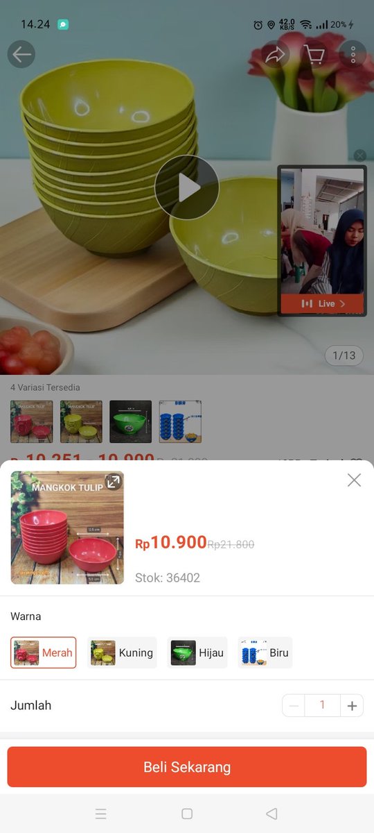 wahyusio's tweet photo. Mangkuk tulip plastik 10 ribu
https://t.co/znpUG9gVXA
#shopee https://t.co/tU13zoIO6i