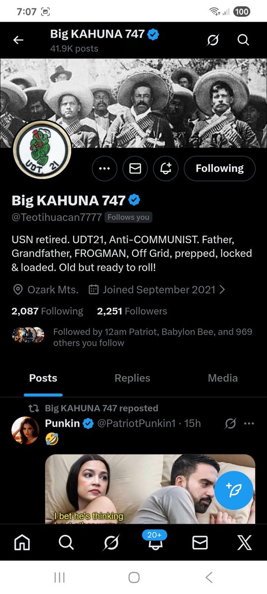 Can we find these two Navy veteran's some new connections 
<a href="/Teotihuacan7777/">Big KAHUNA 747</a> 
<a href="/MilesJeb88231/">Jeb Miles</a> 
F&amp;R
💪🫶💯🇺🇸🫡