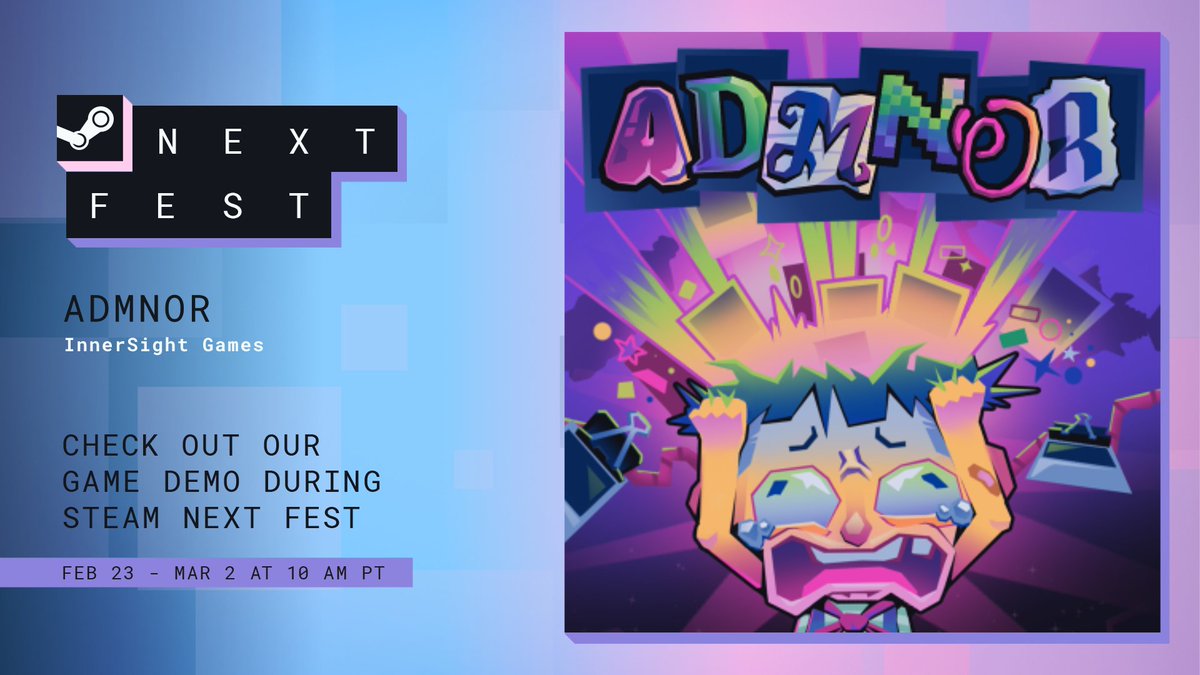 We're excited to announce that ADMNOR be joining Steam Next Fest. There will be a new demo coming soon, so stay tuned!

Whislist ADMNOR! Link on bio

store.steampowered.com/app/4057840/AD…