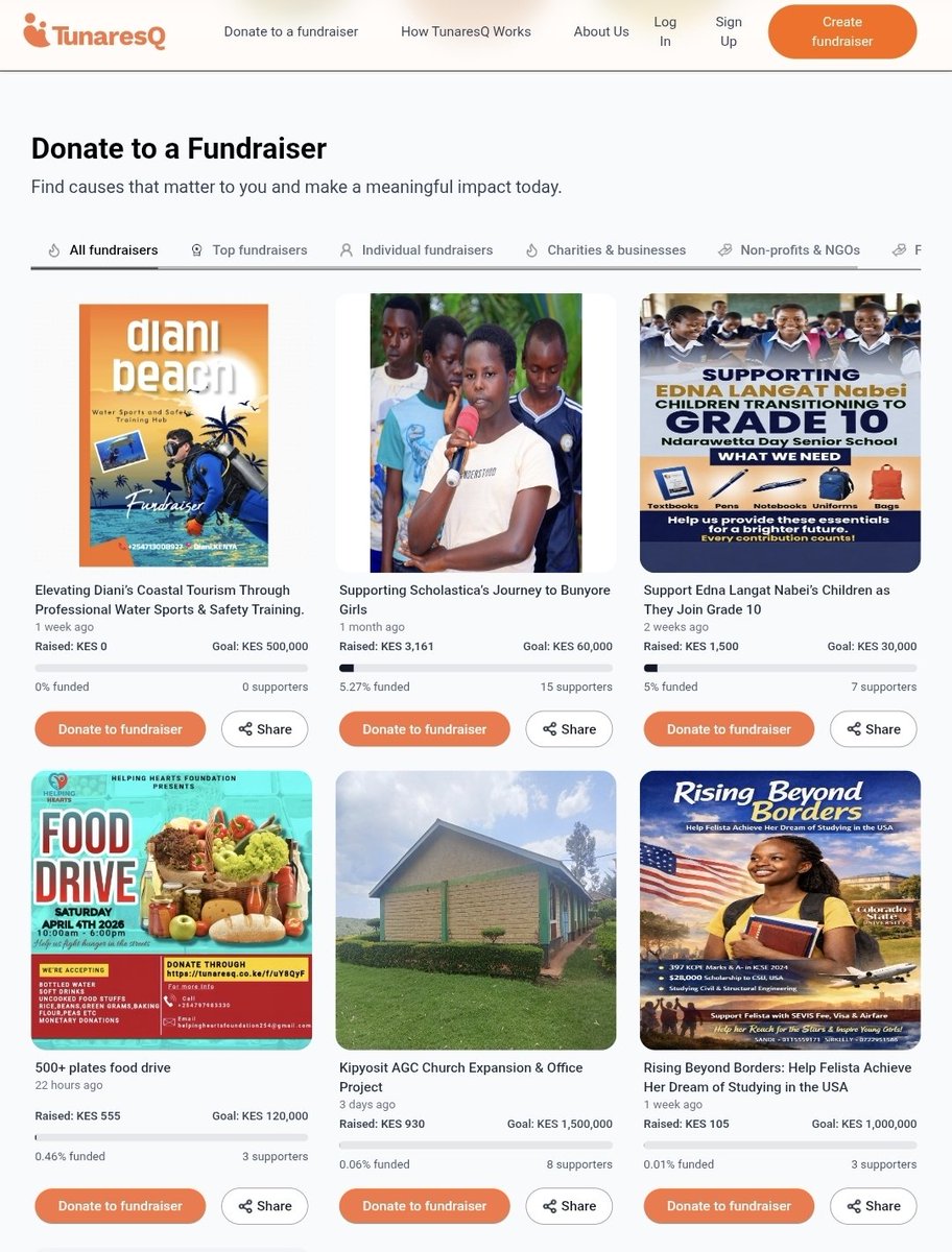 ✨️ A good day to discover causes that matter, support a dream, and make a real difference at tunaresq.co.ke