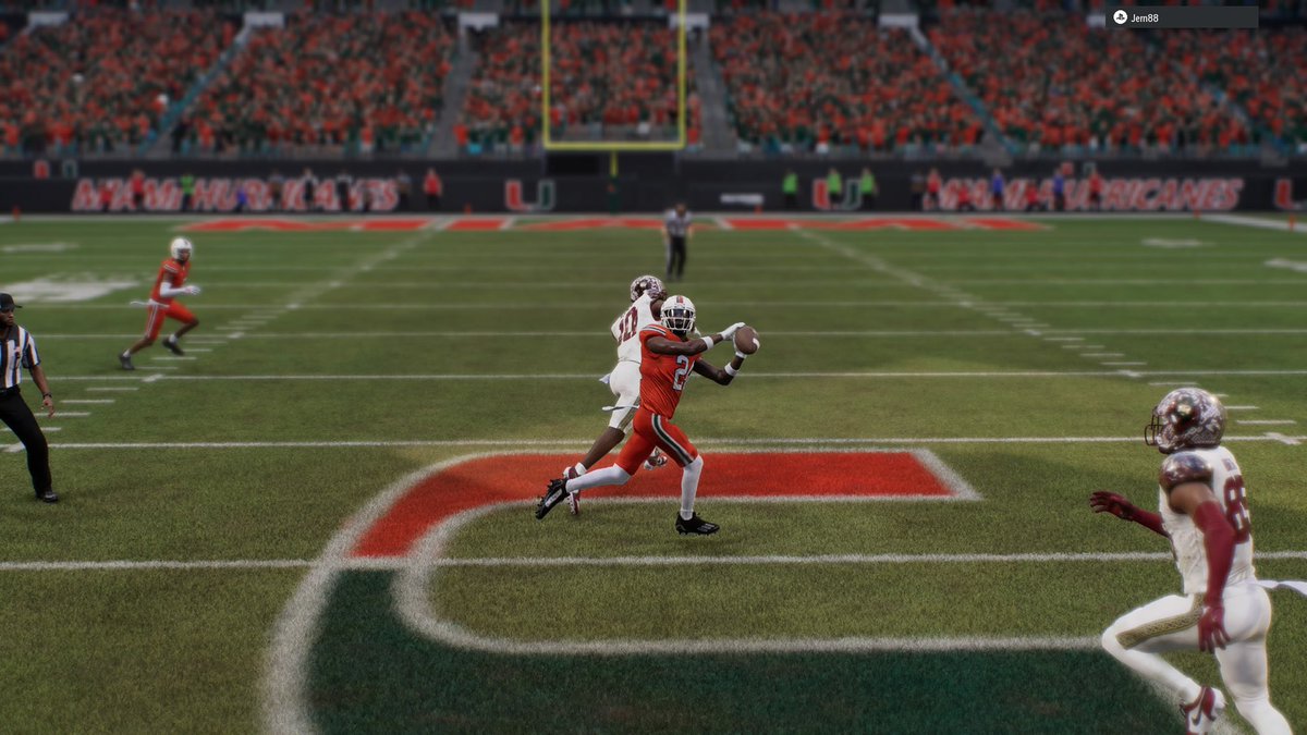 miami_NECF's tweet photo. We fall 41-38 at home to Valhalla. While all eyes were on the blocked kick to end regulation, it was 3 straight interceptions that sunk us. CBs Vai Luani and Juan Wayne had pick 6s and WR Colby Maddox caught a 69 yard bomb to give us life late in the 4th. 

#NECFRecap https://t.co/FCZLMGaYl9