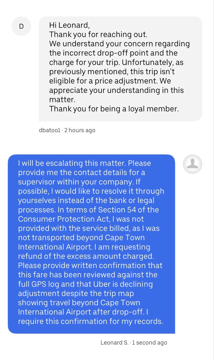 <a href="/Uber_RSA/">Uber South Africa</a> please see attached. Please provide me with contact details of the relevant email address so I can escalate this. I reserve my rights.