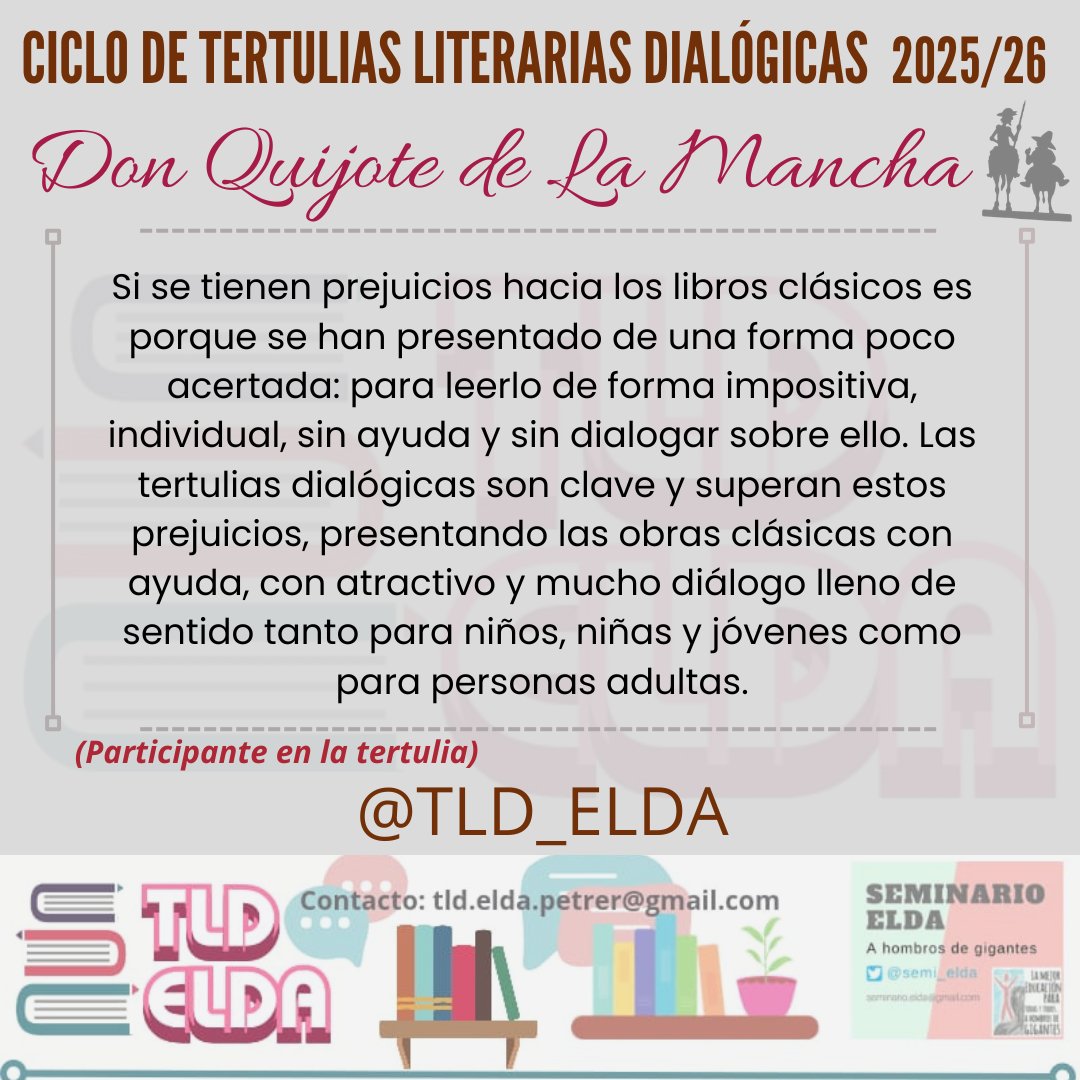 Tertulias literarias dialógicas Elda-Petrer tweet media