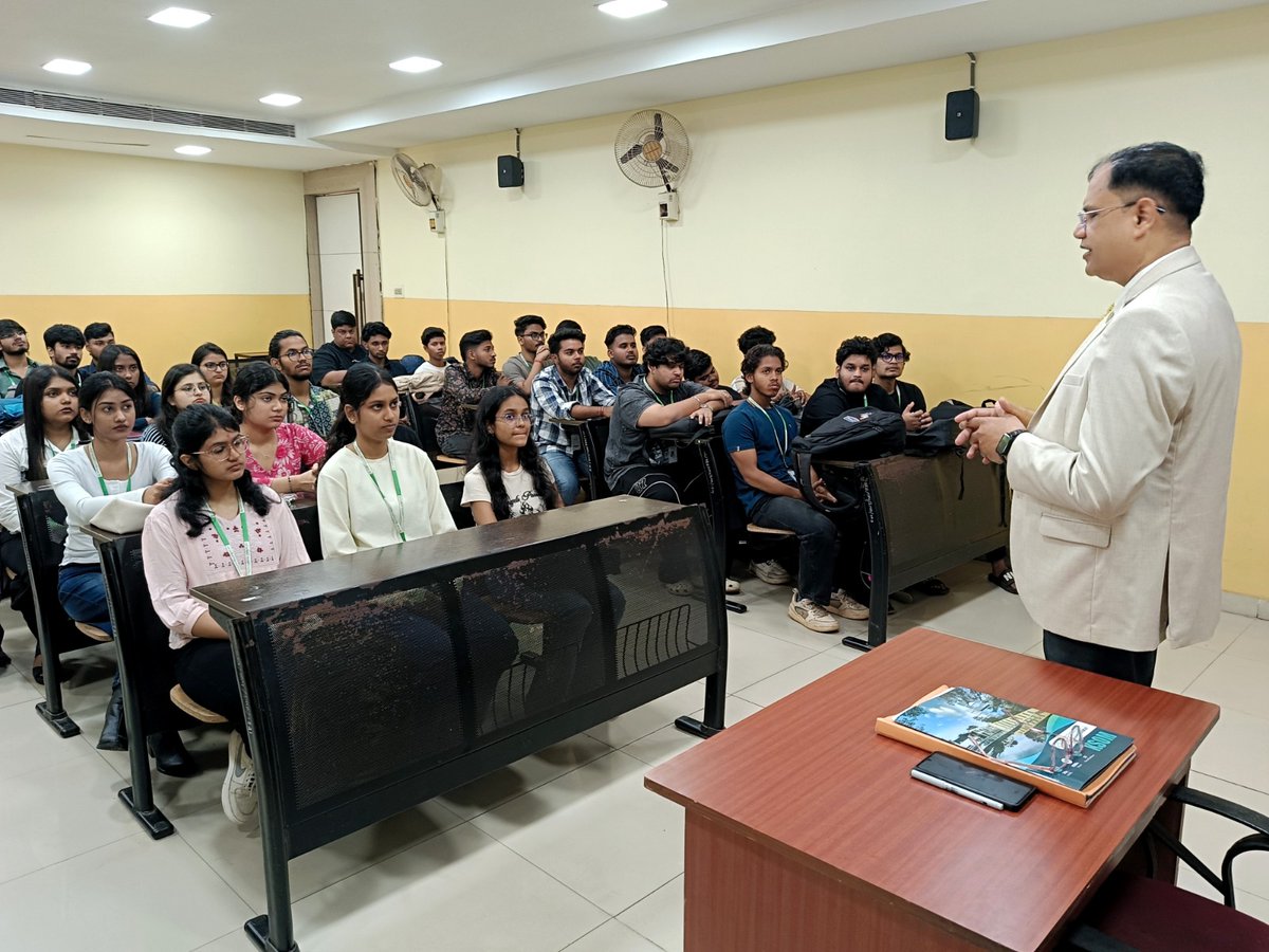 P_R_SAHOO's tweet photo. Had a wonderful interaction today with the BBA First-Year students at KIIT School of Management as the new Dean – UG Programme @ksombbsr

Shared our vision, expectations on discipline, academic seriousness, and professional culture. @KIITUniversity https://t.co/6hpzoJaK2n