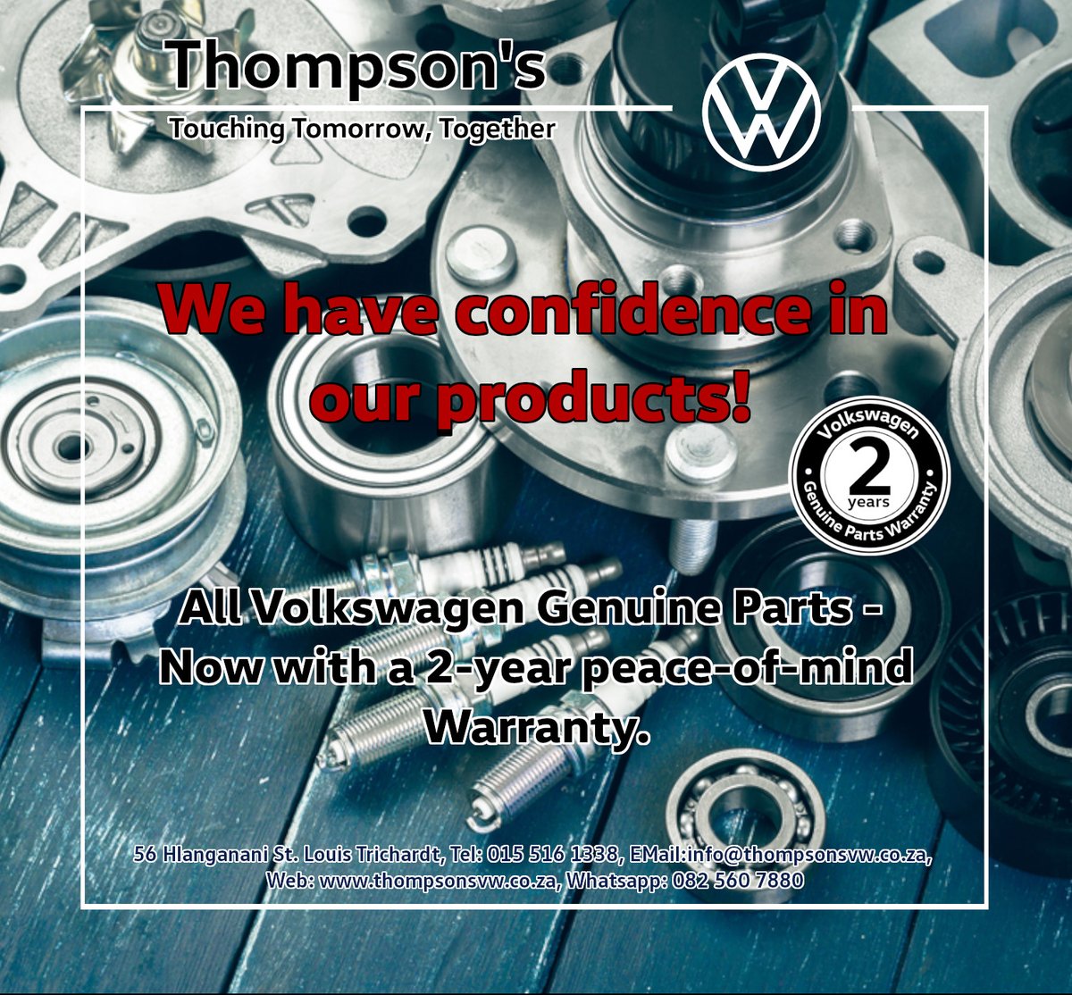 Info @ Thompson's VW
Visit our website at thompsonsvw.co.za for more
Email: info@thompsonsvw.co.za
WhatsApp: 066 389 4251
Tel: 015 516 1338
#thompsonsvw
