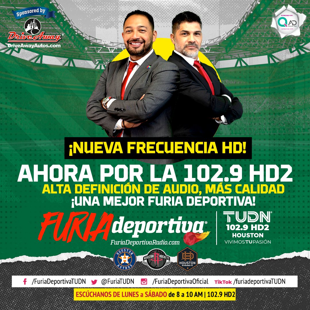 #FuriaDeportiva

Iniciamos la semana con toda la intensidad y pasión.

Hoy estaremos revisando y desmenuzando lo más relevante en diferentes disciplinas deportivas.

📞 Llámanos en cabina: 1-888-933-8836
📲 Mándanos tu WhatsApp: 972-643-8742

#FuriaTUDN