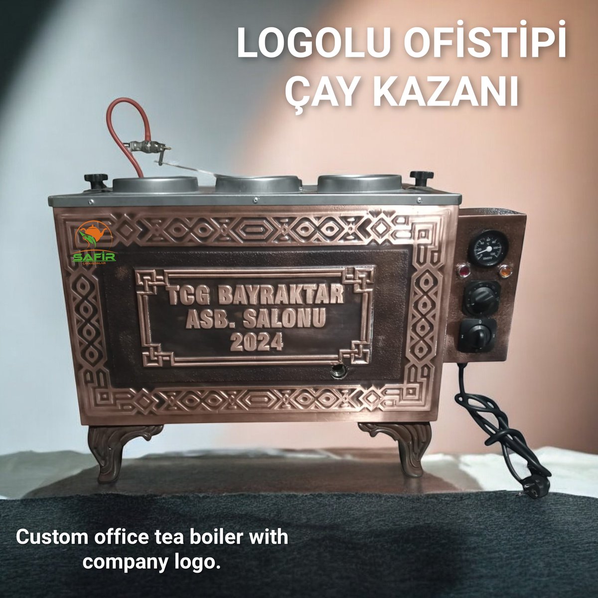 safircaykazan's tweet photo. Ürünlerimizin dayanıklılığını üst seviyeye çıkarmak,her ürünümüzün verimliliğini güçlendirmek ve Safir estetiğini en iyi şekilde sunmak için özenle Ar-Ge Birimimizle hazırlıyoruz 
Safir Çay Kazanları
#bakırçaykazanı #bakırsemaver
#copperteaboiler #çayocağı
#çaysemaveri #semaver https://t.co/ALj4qFINDX