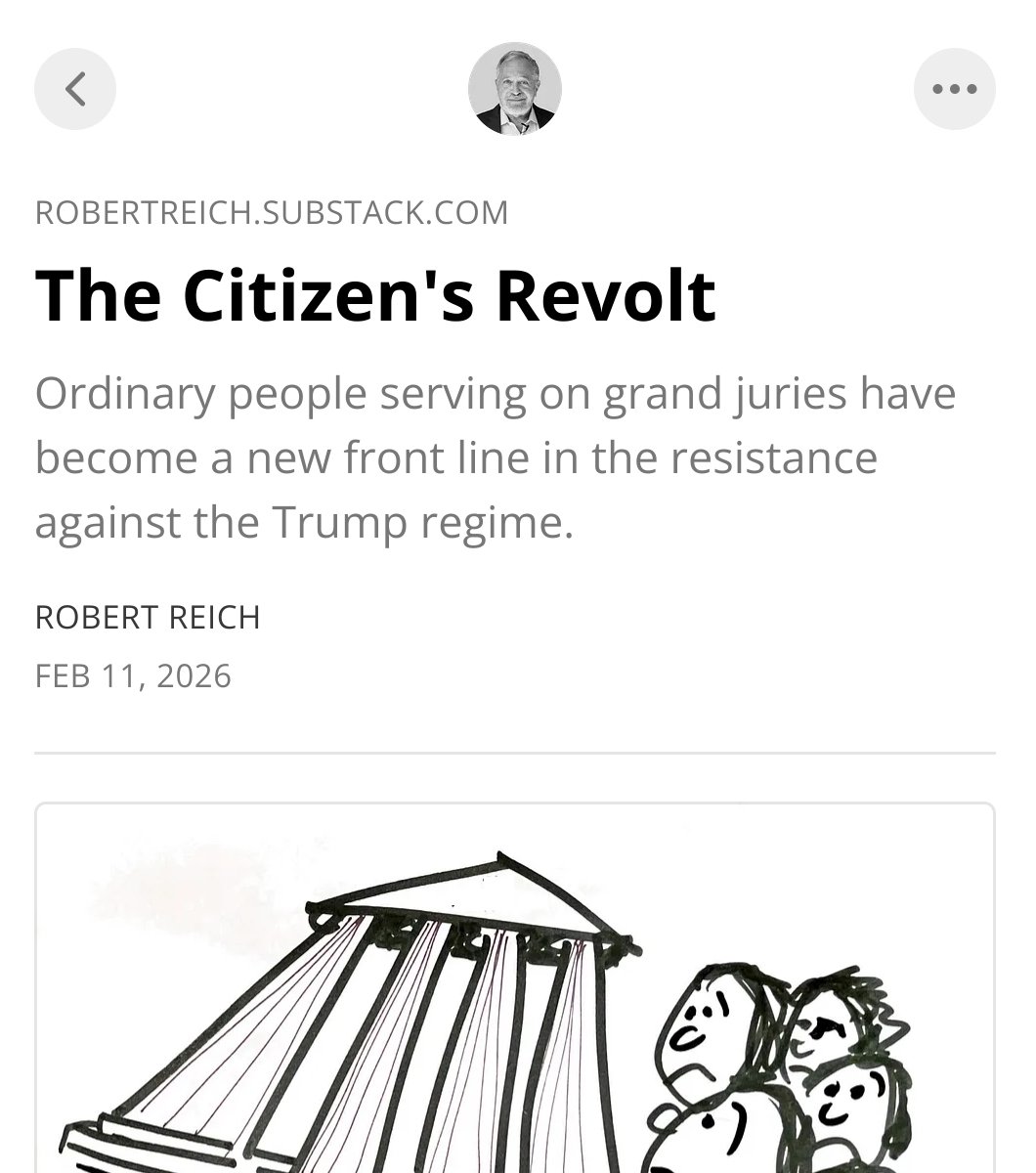 RbReich837's tweet photo. Ordinary people serving on grand juries have become a new front line in the resistance against the Trump regime.

They’re saying no to Trump’s vicious prosecutions, and no to the federal prosecutors pursing them. Some thoughts... https://t.co/Fl3zlZ80ZS… https://t.co/47H0RATqjV