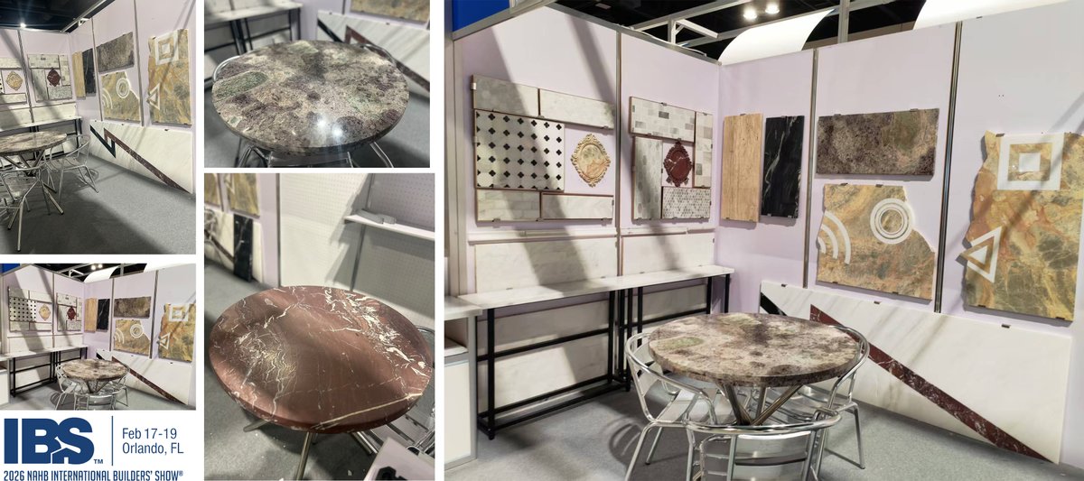 MQStoneXM's tweet image. All set! MQ STONE’s booth at IBS 2026 is fully ready. We’ve curated our finest natural stone selections &amp;amp; premium surface solutions, waiting to meet you at the show.
📍 IBS 2026
⏰ Feb 17–19, Orlando
wa.me/8615160739809， E-mail: info@mqmarble.com
#IBS2026 #OnlyAtIBS #MQSTONE