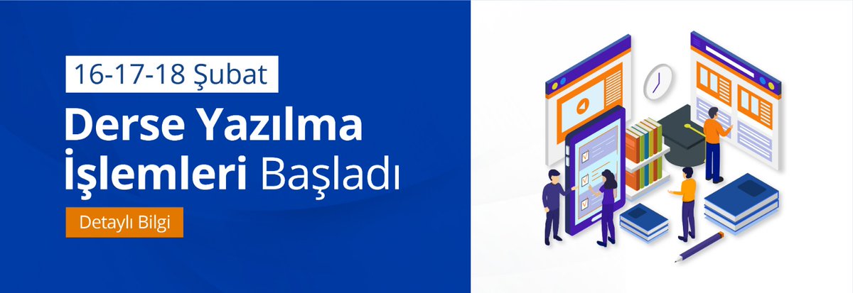 2025-2026 Eğitim öğretim yılı bahar yarıyılı derse yazılma işlemleri başlamıştır.

Detaylı bilgi için; ogrisl.subu.edu.tr/duyuru/18047