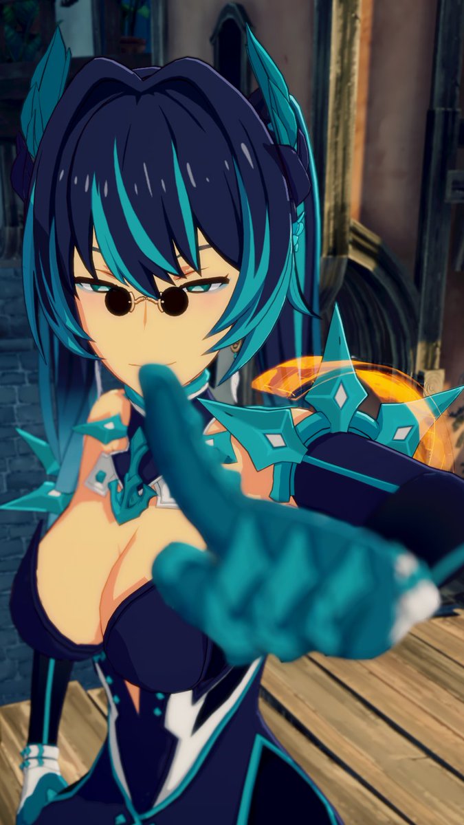 邪魔する奴は 指先ひとつでダウンさ（訳：素晴らしいポーズだったので真似してみました、こんな感じでしょうか？）　#スタレゾ #スタレゾSS