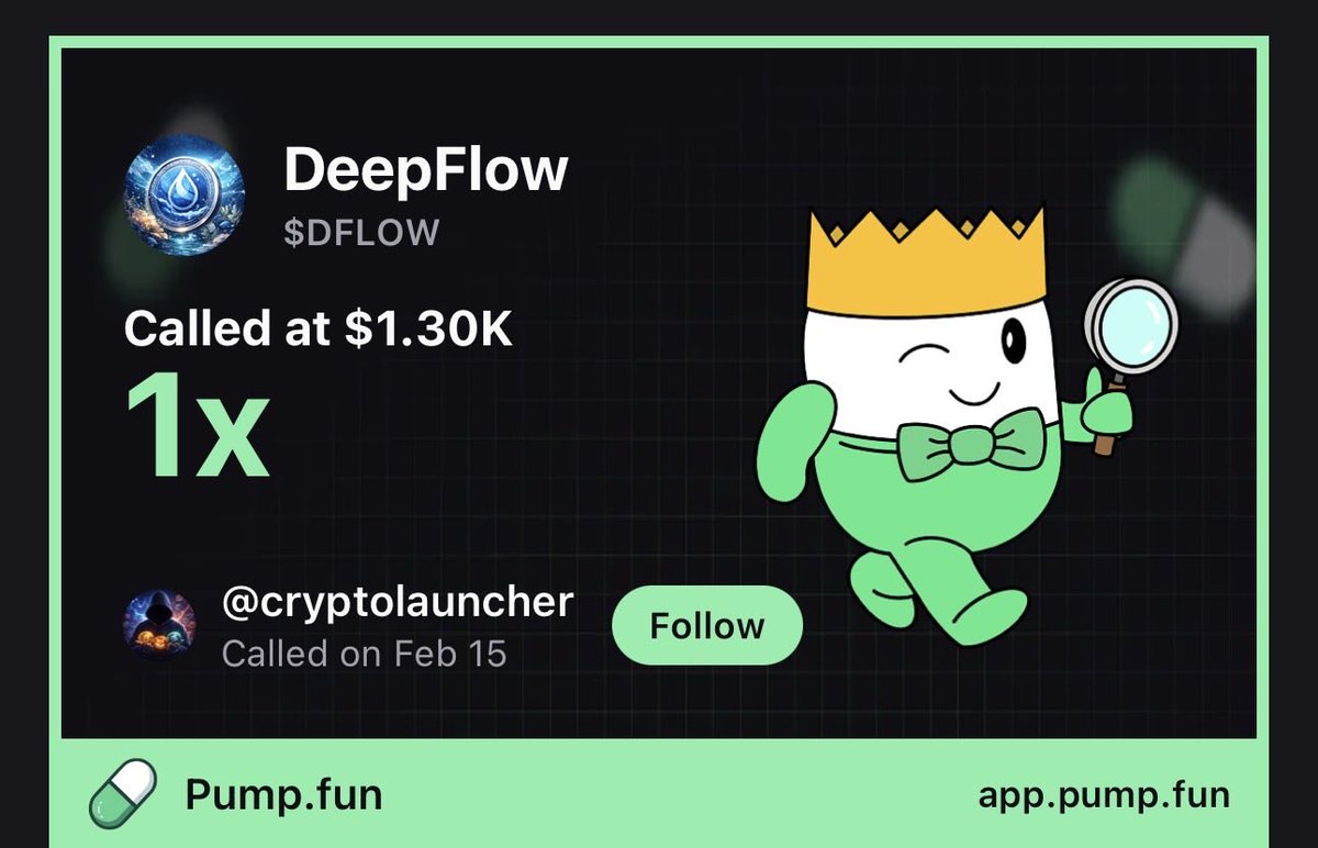 huchsolana's tweet photo. Gm from the deep. 🌊

While others chase noise, we build momentum.
DeepFlow isn’t just a coin it’s a movement beneath the surface.

Stay patient. Stay focused. Let the current work.

$DFLOW

CA: https://t.co/BUICzLRxTn

#DeepFlow #Solana #Memecoin #CryptoGem #LowCapGem #Web3 https://t.co/RvsoHlADVX