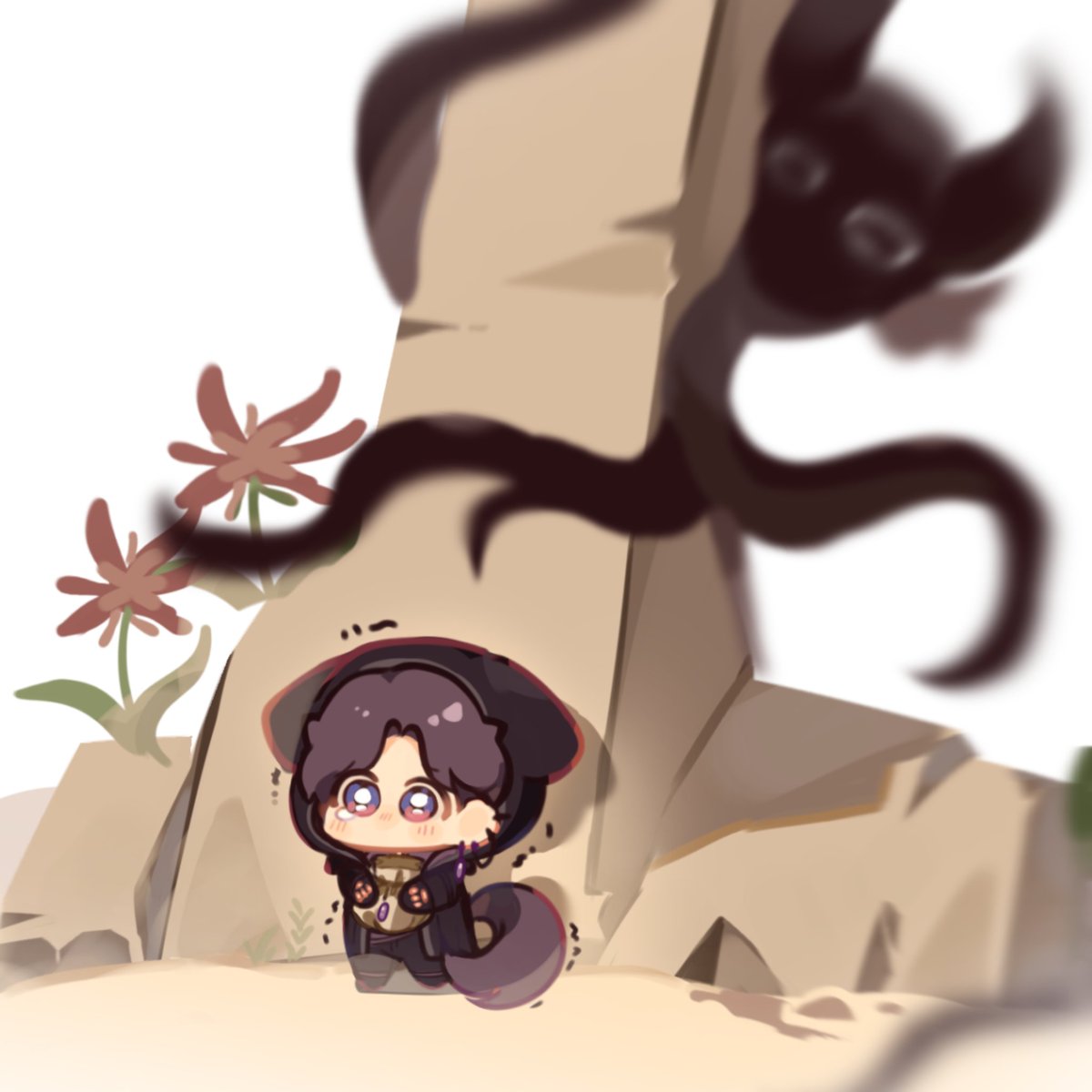 This art is supposed to look cute but.. 😶‍🌫️

DON'T WORRY MY BABY I'M COMING 🏃🏽‍♀️

#Rafayel #LoveandDeepspace