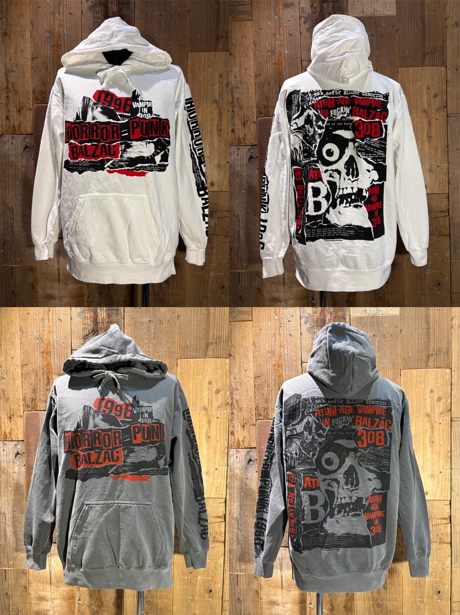 Balzac_jp's tweet photo. SHOCKER VALENTINE FAIR 2026後半の2月21日（土）より90年代BALZACのオリジナルデザインをアーカイブしTシャツ化するシリーズの最新作となる、1996年の完全未発表のコラージュアートワークのTシャツが登場！
Tシャツの他、ロングスリーブとプルオーバーフーディーも同時登場！
https://t.co/IFycyqztTu https://t.co/wzDj0xojVD