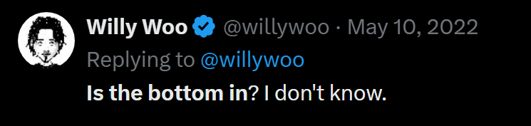 <a href="/willywoo/">Willy Woo</a> It's good seeing you confident again, Willy. 🍻