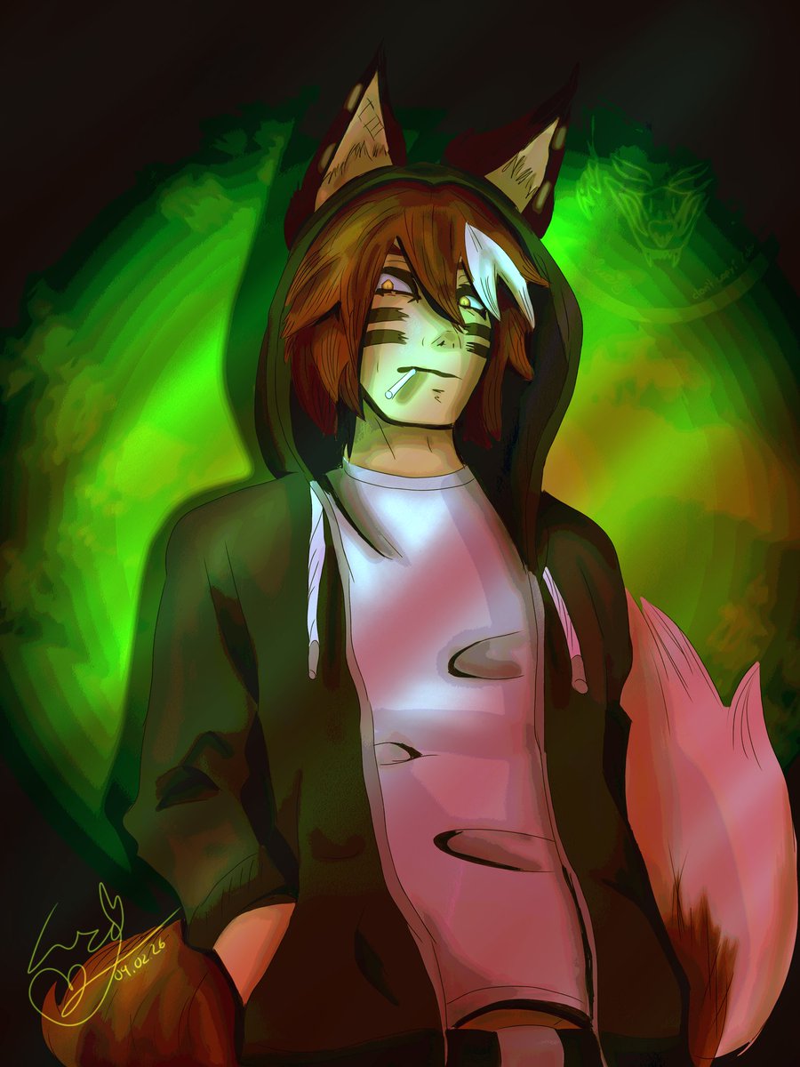 LuziGamerFox's tweet photo. Akira (The Price of flesh OC)

Just my TPOF OC Akira 👩🏻‍💻💚🦊

#thepriceofflesh #tpofoc #ocart #digitalart #digitaldrawing https://t.co/b2N0H3dxPh