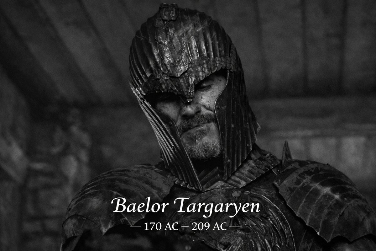 Kral Daeron II'nin en büyük oğlu ve varisi,
Kral Baelor I'in adını taşıyan,
Yedi Krallık tahtanın varisi ve Kralının Eli
Diyarın Koruyucusunu, Zalimin Düşmanını, Babamızı kaybettik.

Tüm sevenlerinin başı sağolsun