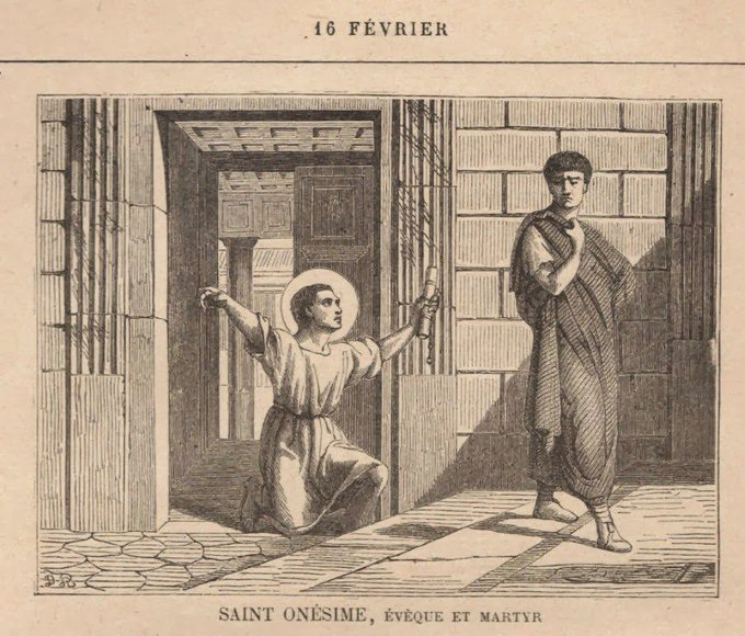 ✝️ 16 février: Saint Onésime, Évêque d'Éphèse († 95)    

liguesaintamedee.ch/saints-fevrier…

#catholique
