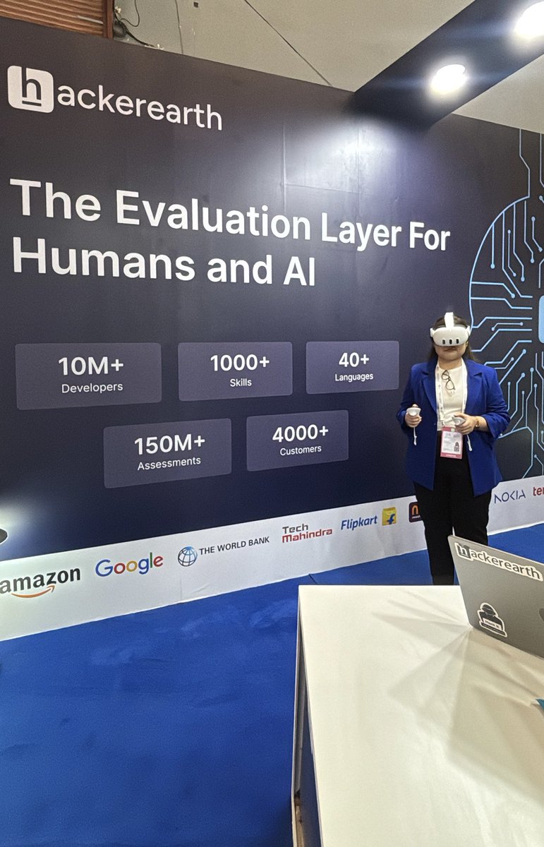 HackerEarth's tweet image. Innovation, insights, and AI all happening at our summit booth!

#AIImpactSummit #summit #AI #delhi #Government #hackerearth