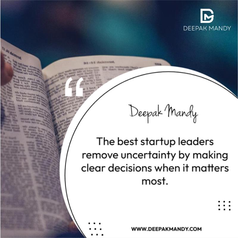 DeepakMandy's tweet photo. In uncertain environments, effective startup leadership is measured by clarity of decision-making, timely action, and the ability to guide teams forward with confidence and purpose.

🌎 https://t.co/b0uatVMeu5

#DeepakMandy #StartupLeadership #DecisionMaking #LeadershipClarity https://t.co/JqeZYDswez