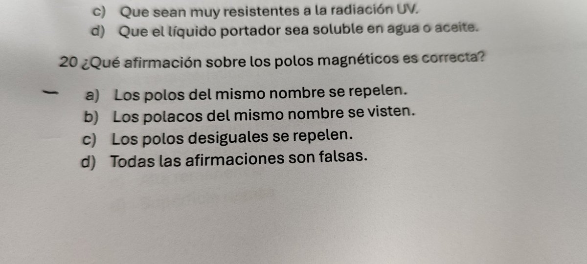 Selecciona la respuesta correcta