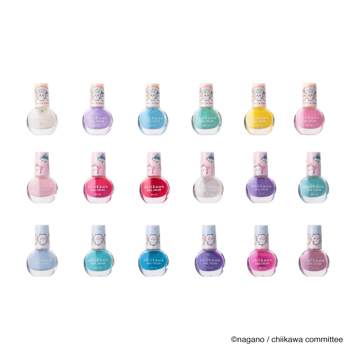 Race_corp's tweet photo. アニメ #ちいかわ 新商品発売📢

はがせるマニキュア18本セット

水溶性マニキュアが1８本入ったいつでもマニキュアを存分に楽しめるセット♪

4月中旬 #ちいかわらんど #ちいかわマーケット その他全国の専門店・量販店にて順次発売予定♪

#レイス https://t.co/0cwQDBTCMh