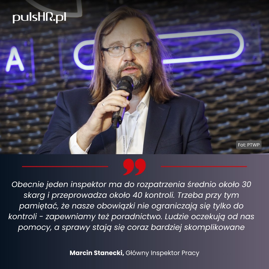 pulshr_pl's tweet photo. Państwowa Inspekcja Pracy stoi dziś przed jednym z największych wyzwań ostatnich lat. Główny Inspektor Pracy Marcin Stanecki mówi o "skali, jaka zaskoczyła wszystkich", jeśli chodzi o wzrost skarg do inspekcji.

Więcej -> https://t.co/KAVmZ5MOMo https://t.co/HMsy6Jz2yw