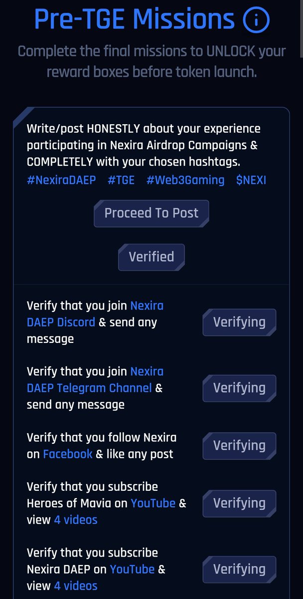 sohag_rewards's tweet photo. Hello Dear when Complete Pre Tge task 🥲
#NexiraSeason2 https://t.co/SdYIHX70X6