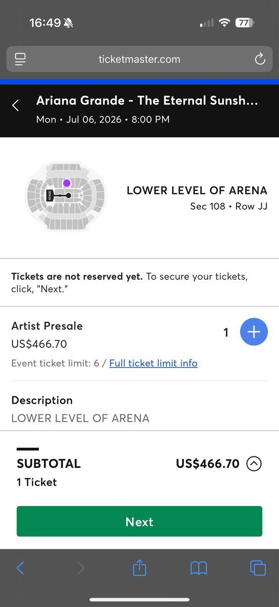 i literally want to cry seeing these ss i took😭 i was on the first 10k to enter the website and had access to so many tickets, was able to put multiple ones in my basket but fucking let them all go cause i didnt know if i could go. i feel so dumb really. i hate myself for that