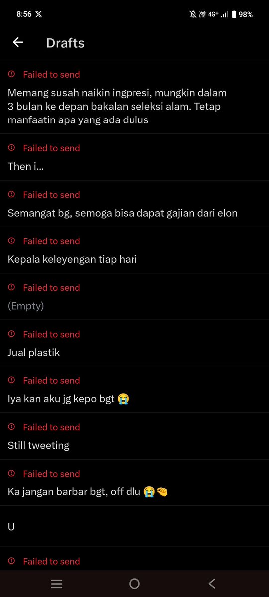 Sumpah emosi bgt, mau interaksi tapi gagal gagal mulu beberapa hari ini gimana sih bete gwe 😔