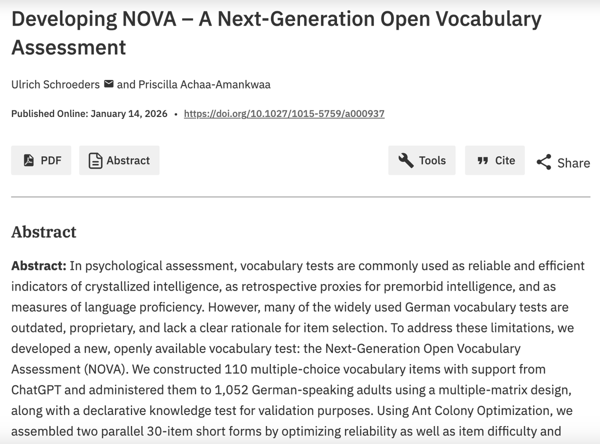 European Journal of Psychological Assessment tweet media