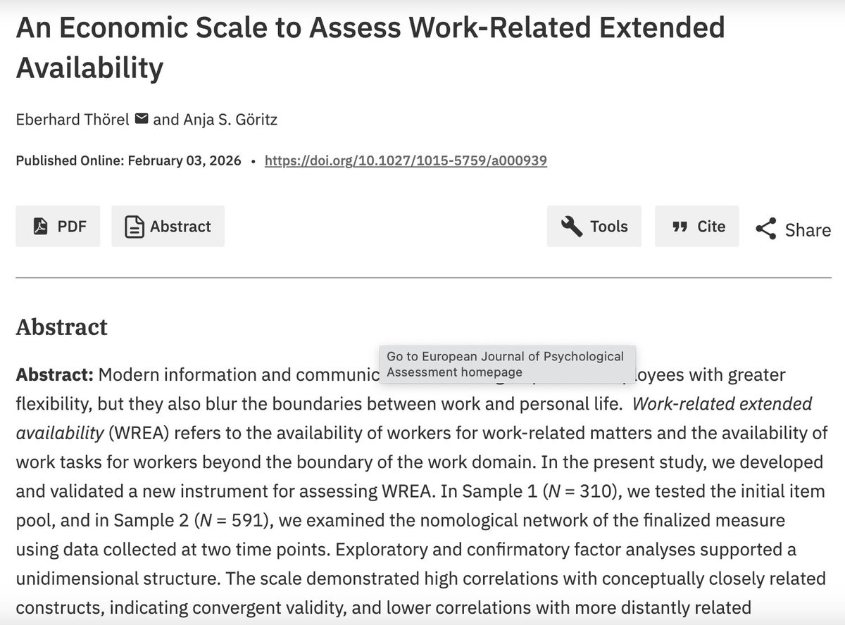 European Journal of Psychological Assessment tweet media
